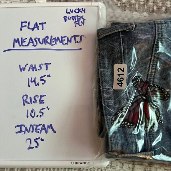 Lucky Bridgette high rise slim straight jean w butterfly embroidery 4 - Picture 13 of 13